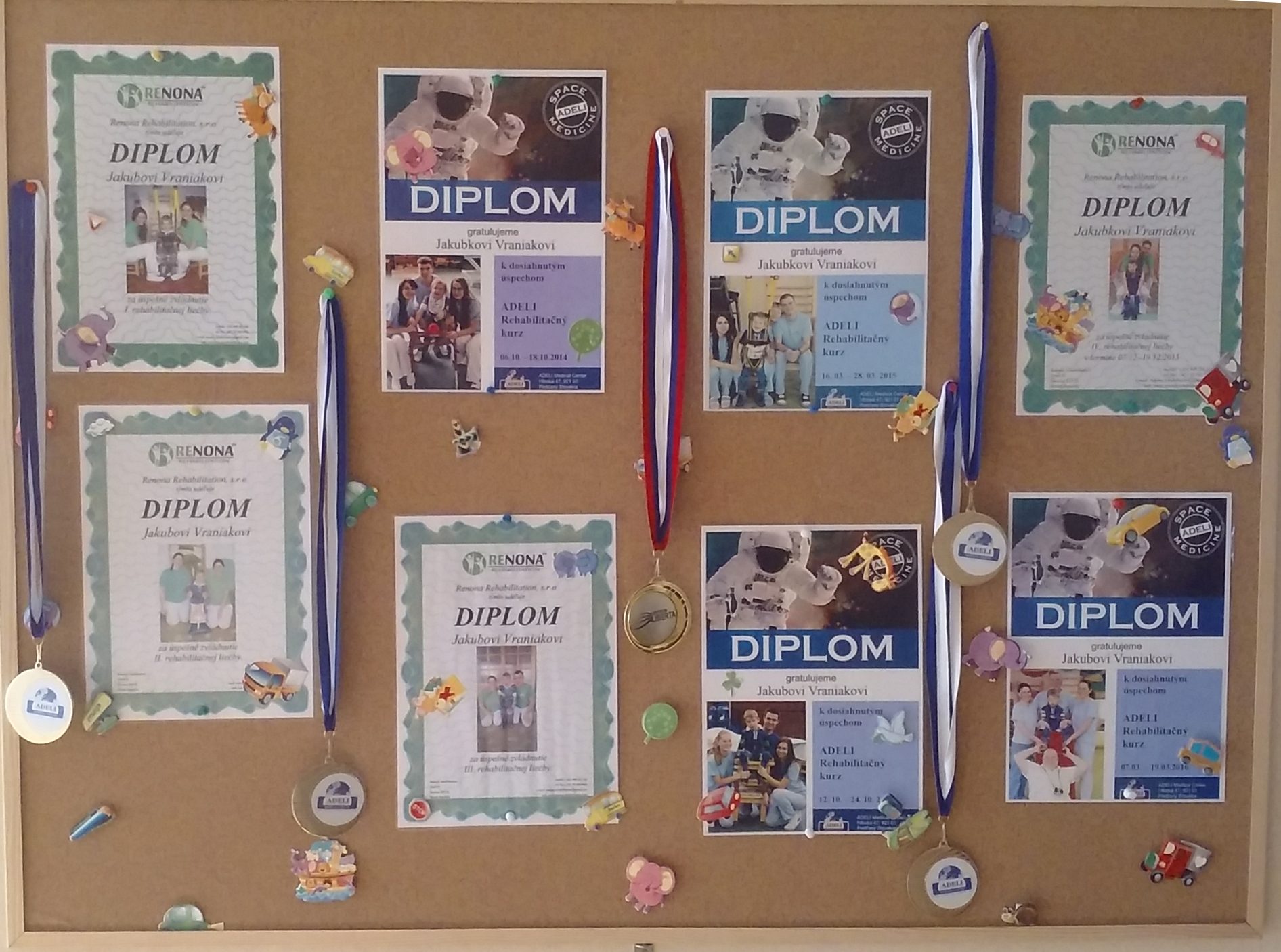 Moje diplomy a medaily